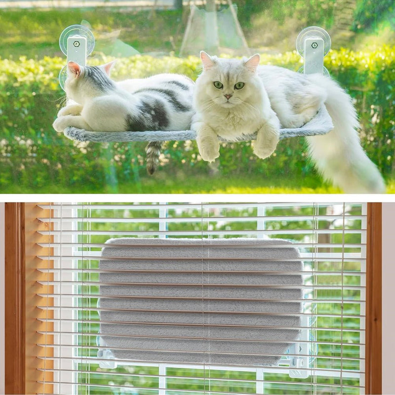 PETSWOL Foldable Cordless Cat Window Perch For Wall With Strong Suction Cups - NuSea