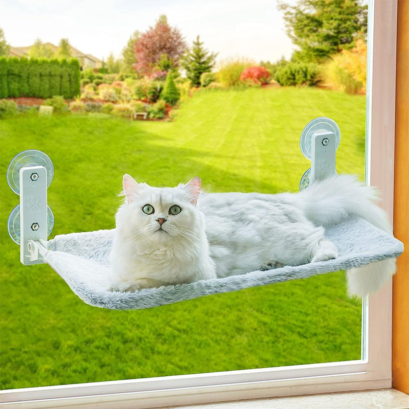 PETSWOL Foldable Cordless Cat Window Perch For Wall With Strong Suction Cups - NuSea