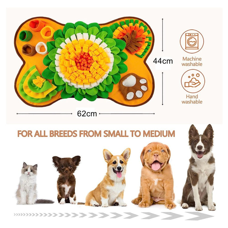 PETSWOL Pet Snuffle Mat With Puzzle For Dogs - NuSea