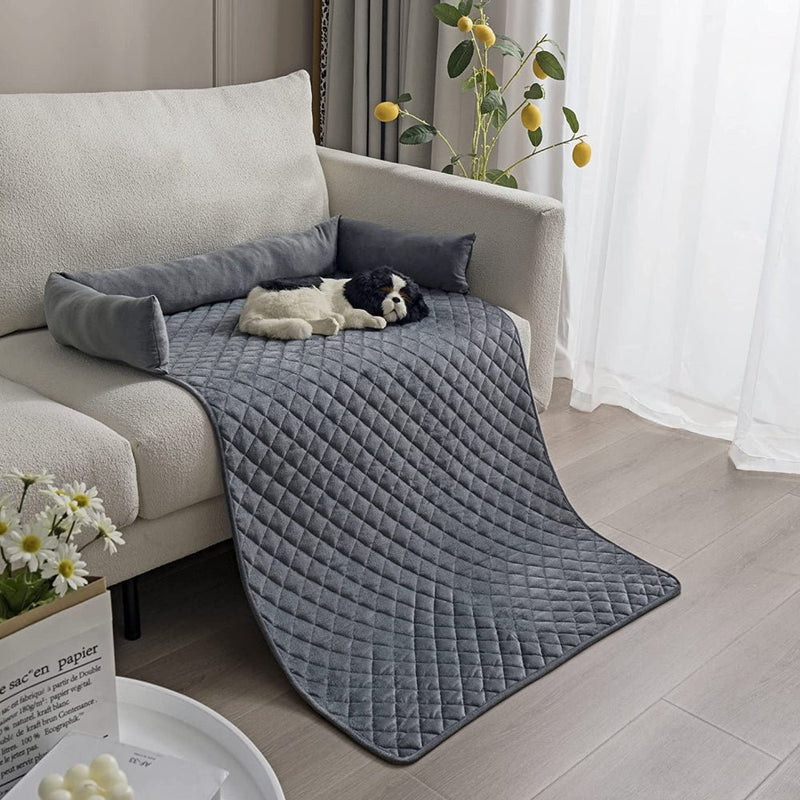 PETSWOL Plush Pet Sofa Cushion with Pillow - Ultimate Comfort for Your Pet - NuSea