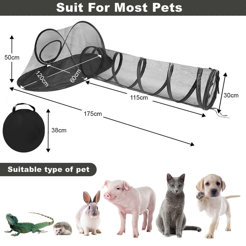 PETSWOL Portable Cat Tent With Tunnel - Spacious Outdoor Retreat For Cats And Small Pets - NuSea