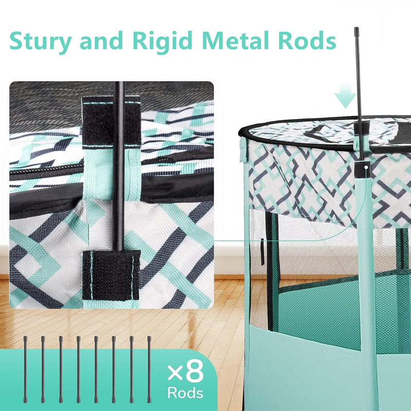 PETSWOL Portable Pet Playpen - Spacious Exercise Kennel Tent - NuSea