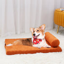 PETSWOL Removable and Washable Dog Sofa Bed - Orange - NuSea
