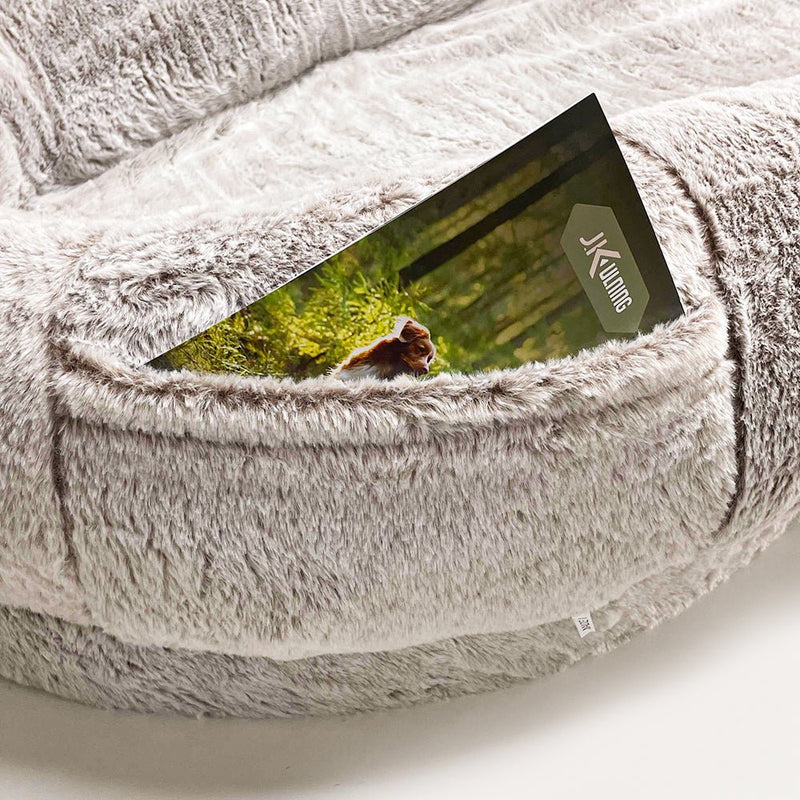 PETSWOL Washable Human Dog Bed - Fits You and Your Pets - 170x100x25cm - Khaki - NuSea