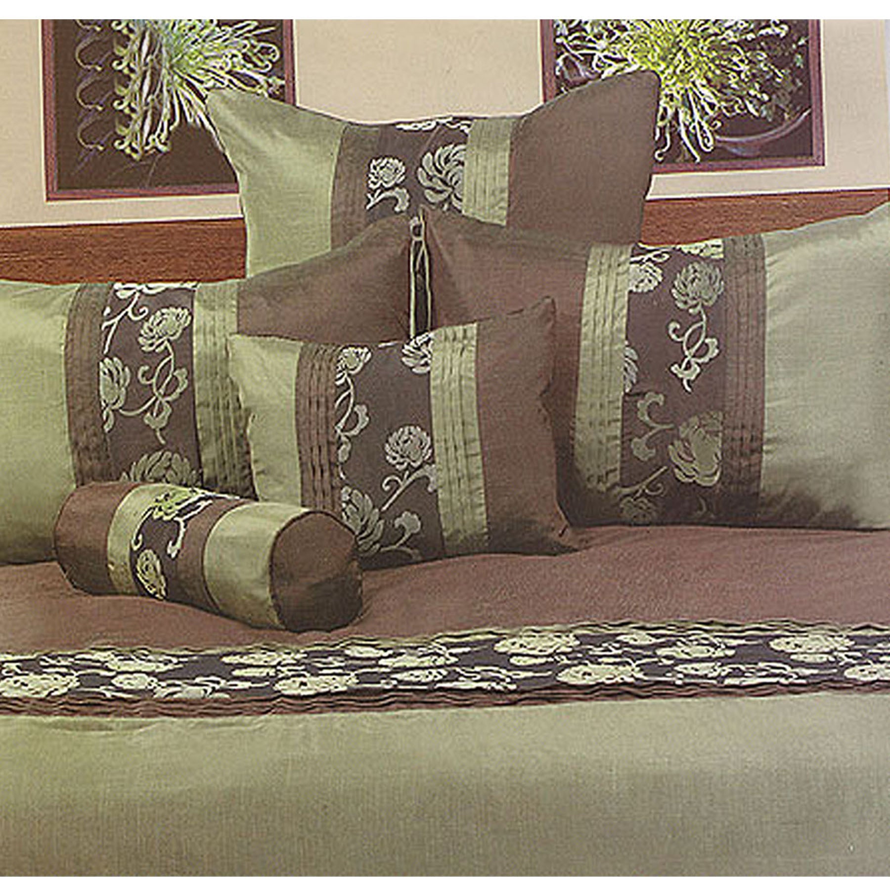 Phase 2 Jemma Olive Quilt Cover Set QUEEN - NuSea