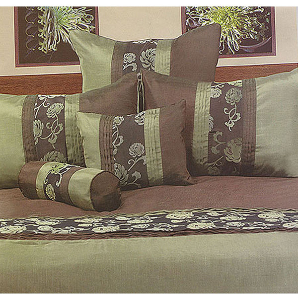 Phase 2 Jemma Olive Quilt Cover Set QUEEN - NuSea