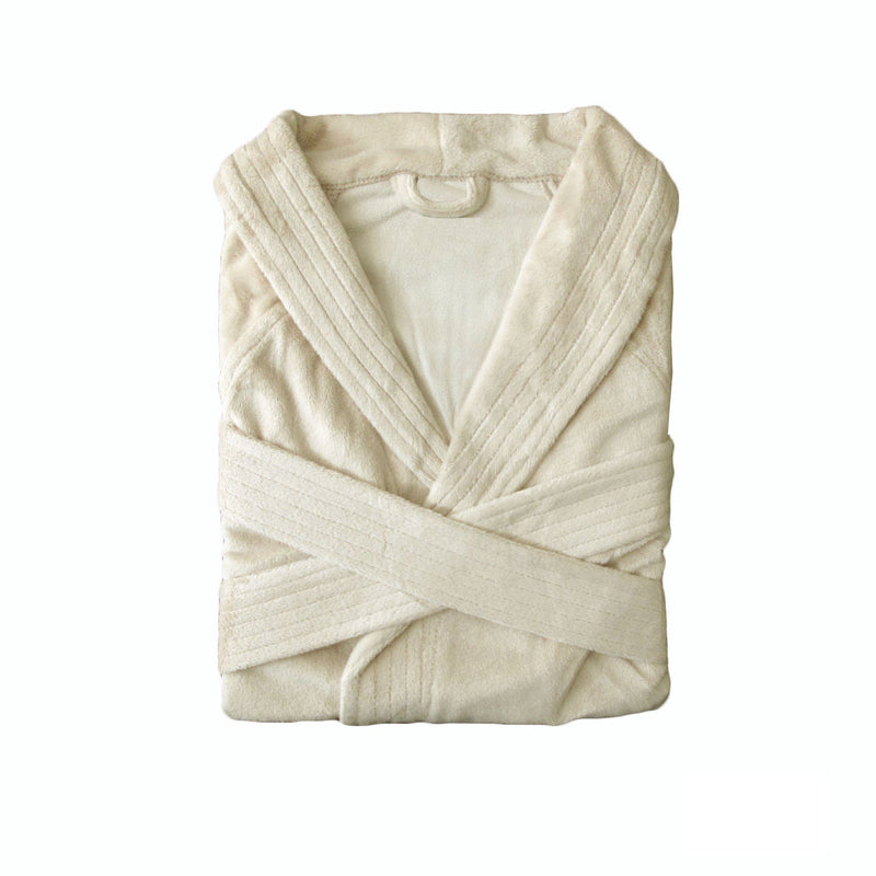 Phase 2 Suede - Mink Bath Robe Ecru - NuSea