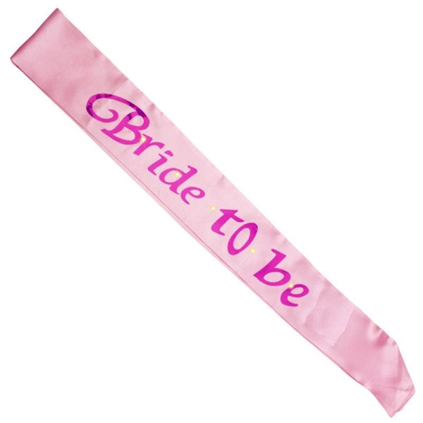 Pink Bride To Be Flashing Sash - NuSea