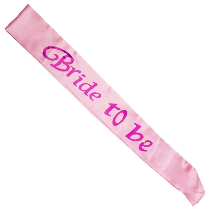 Pink Bride To Be Flashing Sash - NuSea