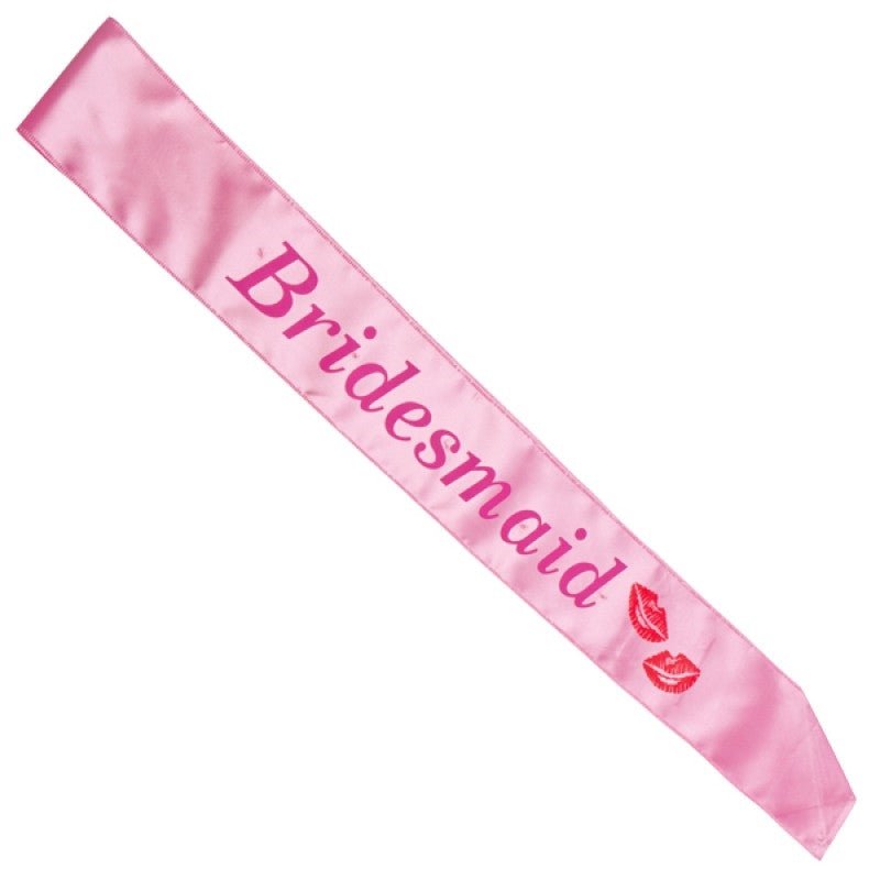 Pink Bridesmaid Flashing Sash - NuSea