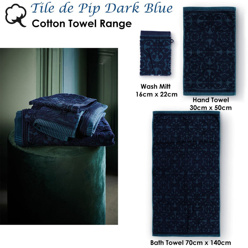PIP Studio Tile de Pip Dark Blue Wash Mitt 16cm x 22cm - NuSea