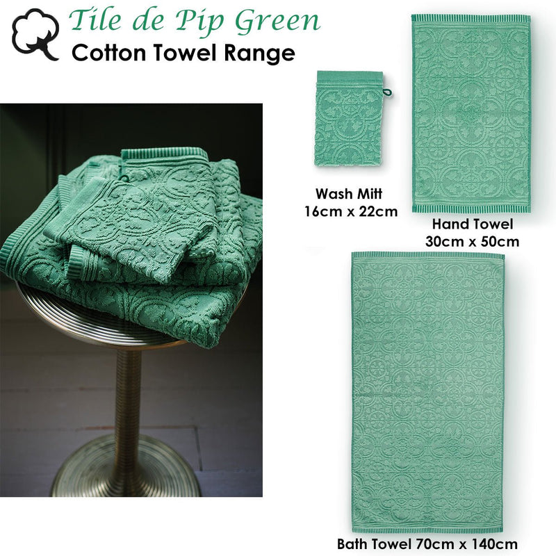 PIP Studio Tile de Pip Green Wash Mitt 16cm x 22cm - NuSea