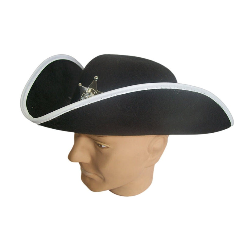 Pirate hat with white rim and deputy badge - NuSea