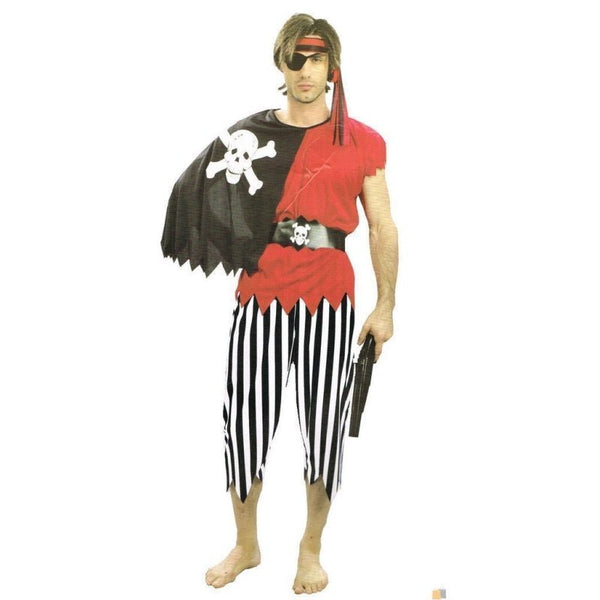 PIRATE MAN Costume Caribbean Halloween Buccaneer Cosplay Fancy Dress Party - NuSea