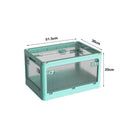 Plastic 4 Doors Stackable Collapsible Storage Bins with Lid & Wheels - NuSea