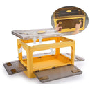 Plastic 4 Doors Stackable Collapsible Storage Bins with Lid & Wheels - NuSea