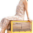 Plastic 4 Doors Stackable Collapsible Storage Bins with Lid & Wheels - NuSea