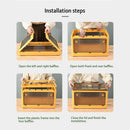 Plastic 4 Doors Stackable Collapsible Storage Bins with Lid & Wheels - NuSea