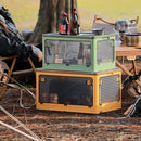 Plastic 4 Doors Stackable Collapsible Storage Bins with Lid & Wheels - NuSea