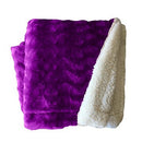 plush fleece sherpa backed reversible throw ultra violet - NuSea