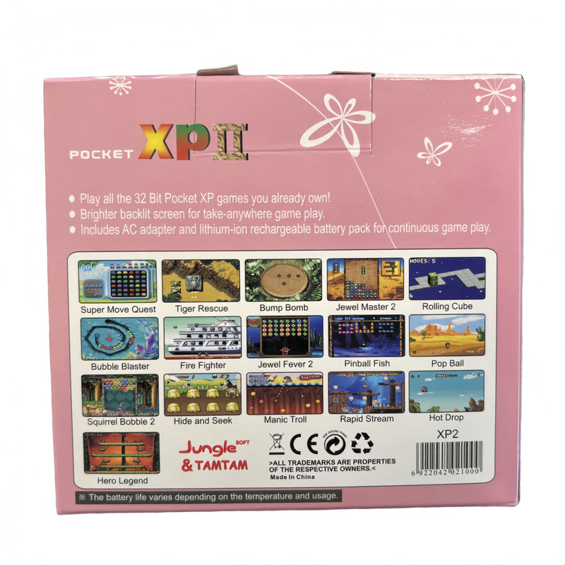 Pocket XP 2 Handheld Game Console – Built-in Classic Games, Game Boy Style, Portable Retro Gaming