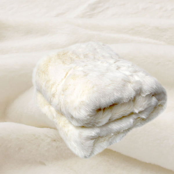 Polar Bear Luxury Faux Fur Throw Rug 127 x 152 cm - NuSea
