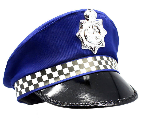 Police Officer Hat Pilot Cop Costume Party Cap Halloween Book Week - Blue - NuSea