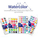 Portable 48 PCs Concentrated colour block Water paint set with brush - NuSea
