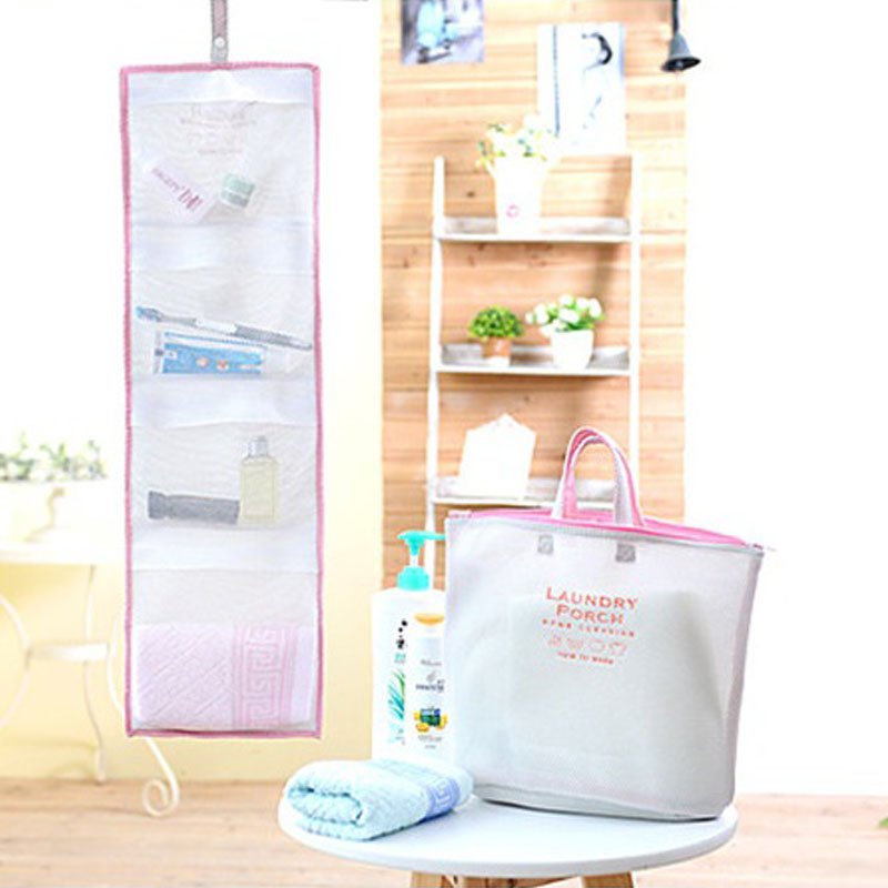 Portable Reusable Bath Hanging Mesh Bag Organizer for Toiletry Storage - NuSea