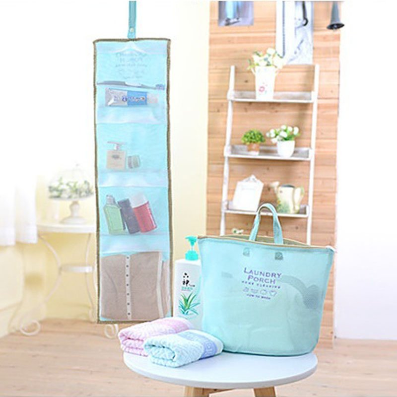 Portable Reusable Bath Hanging Mesh Bag Organizer for Toiletry Storage - NuSea