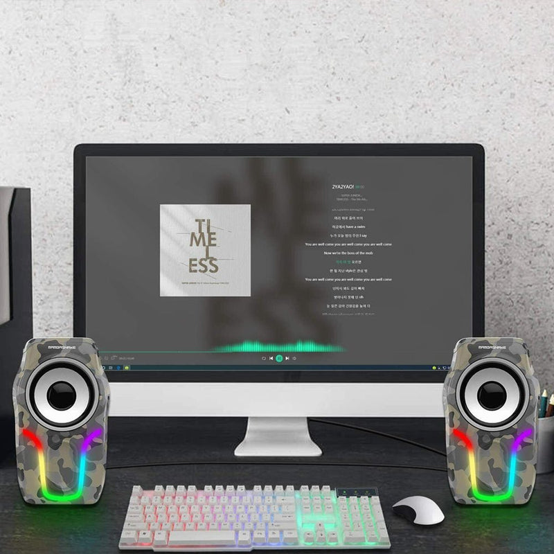 Portable Wired Mini Gaming Speakers for Computer - 3.5mm - NuSea