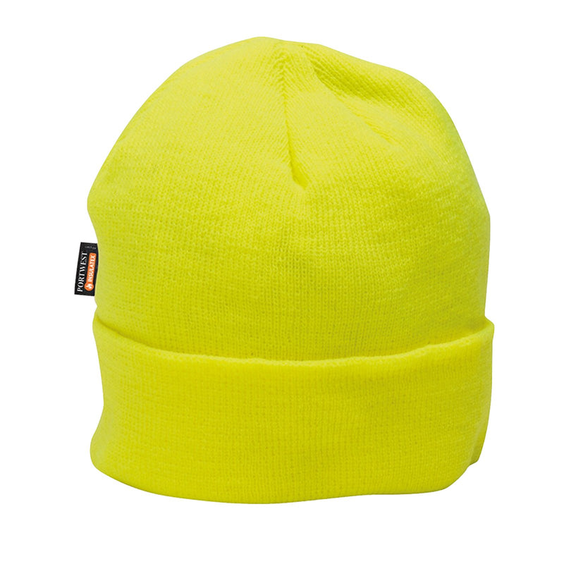 PORTWEST InsulaTex Hi Vis Beanie Fleece Thermal Insulated Workwear Hat - Yellow - NuSea