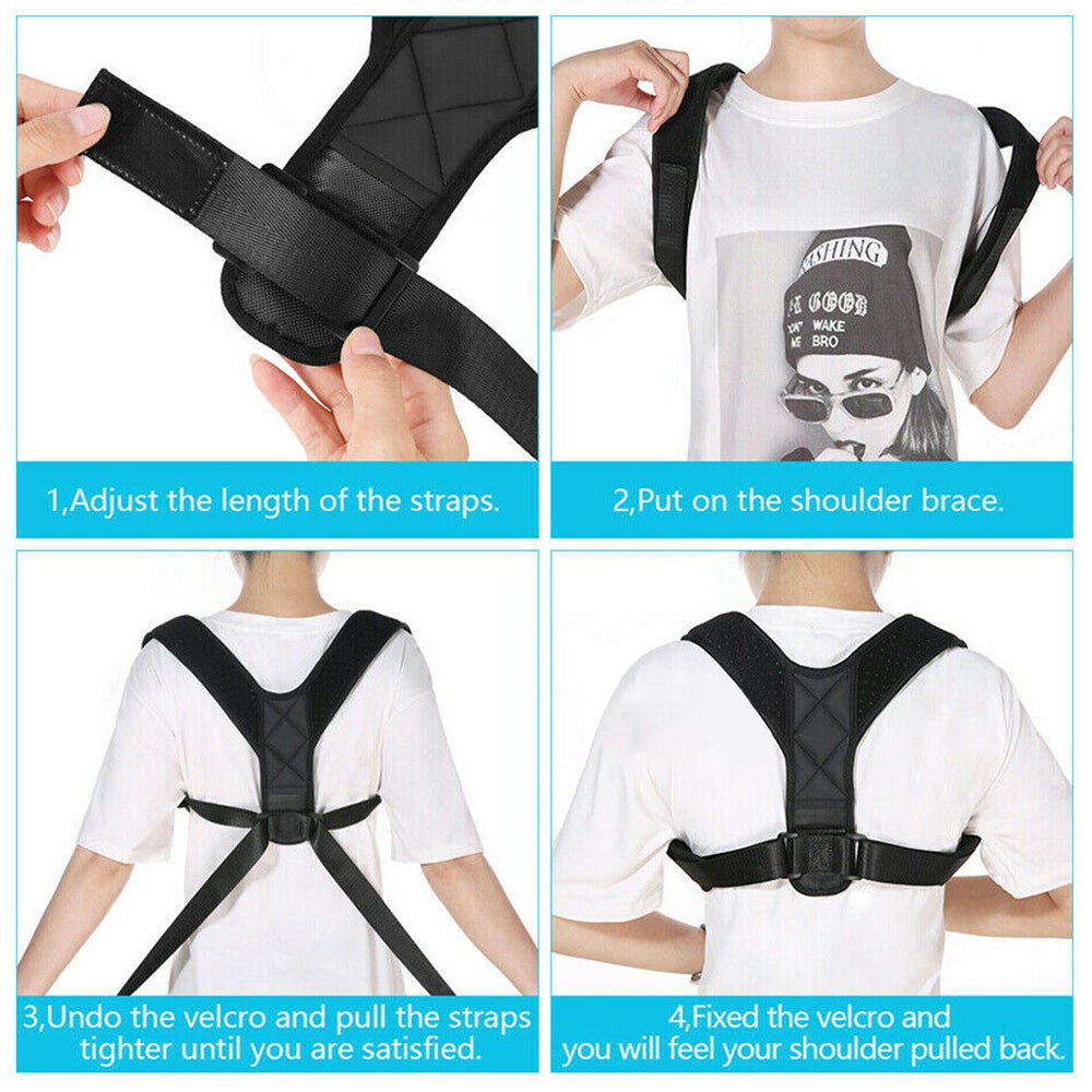 Posture Clavicle Support Corrector Back Straight Shoulders Brace Strap - NuSea