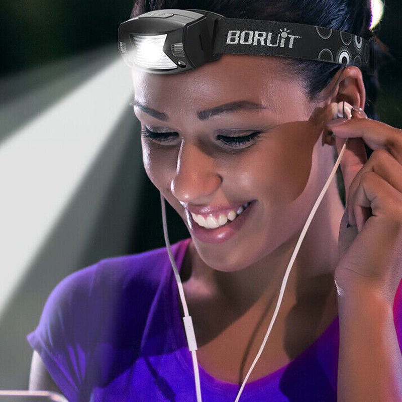 Powerful LED Headlamp Body Motion Sensor Headlight USB Charging - NuSea