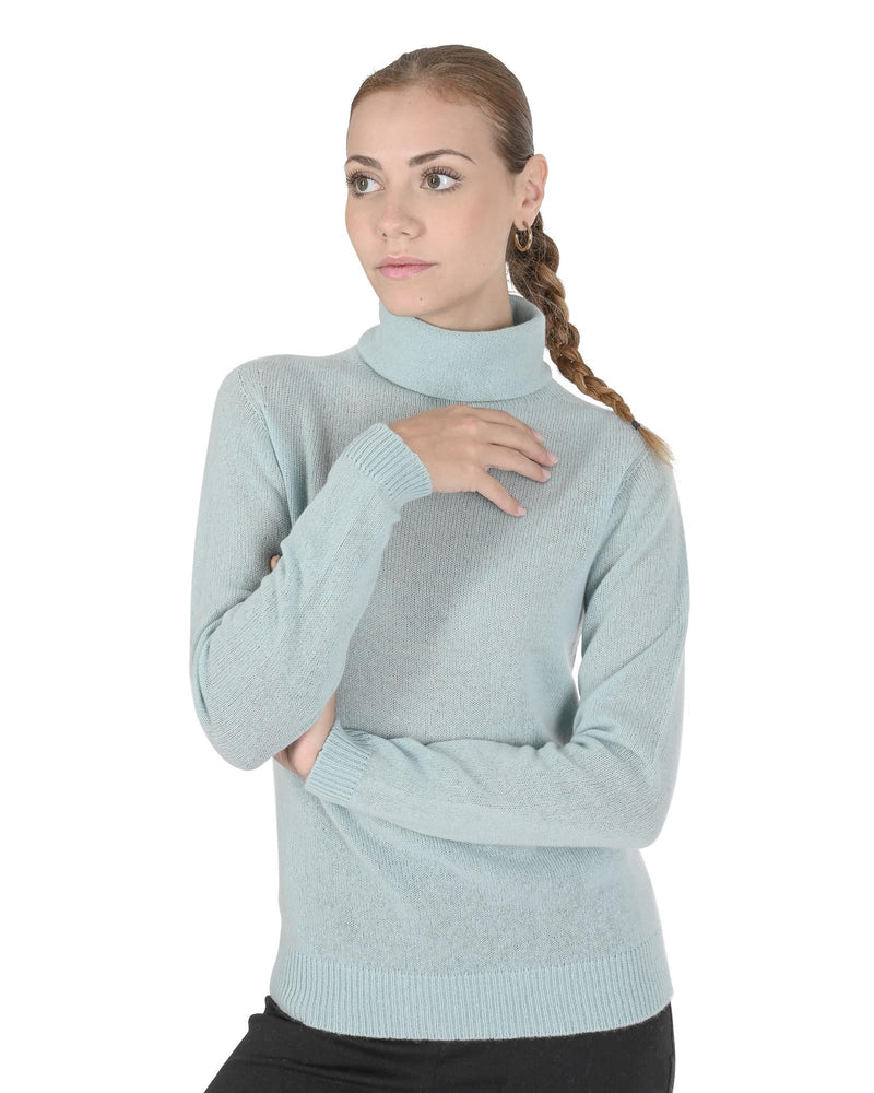 Premium Cashmere Womens Turtleneck Sweater - 40 EU - NuSea