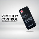 Pronti Electric Tower Heater 2000W Ceramic Portable Remote - Black - NuSea