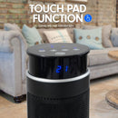 Pronti Electric Tower Heater 2000W Ceramic Portable Remote - Black - NuSea