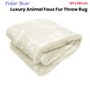 Radisson Polar Bear Luxury Animal Faux Fur Throw Rug 127 x 152 cm - NuSea