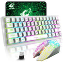 Rainbow Backlit Wireless Gaming Keyboard Mouse and Mat Combo Set - NuSea