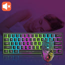 Rainbow Backlit Wireless Gaming Keyboard Mouse and Mat Combo Set - NuSea