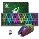Rainbow Backlit Wireless Gaming Keyboard Mouse and Mat Combo Set - NuSea
