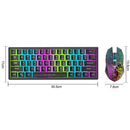 Rainbow Backlit Wireless Gaming Keyboard Mouse and Mat Combo Set - NuSea