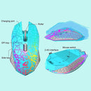 Rainbow Backlit Wireless Gaming Keyboard Mouse and Mat Combo Set - NuSea