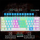 Rainbow Backlit Wireless Gaming Keyboard Mouse and Mat Combo Set - NuSea