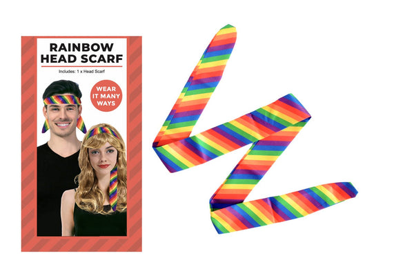 Rainbow Head / Wrist Band Gay Pride Scarf LBGTQ Hair Tie Headband Costume Party - NuSea