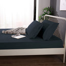 Ramesses 1000TC Linen Bamboo Fitted Sheet Combo Set Charcoal Double - NuSea