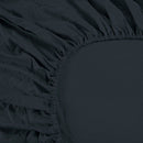 Ramesses 1000TC Linen Bamboo Fitted Sheet Combo Set Charcoal Single - NuSea