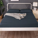 Ramesses 1000TC Linen Bamboo Fitted Sheet Combo Set Charcoal Single - NuSea
