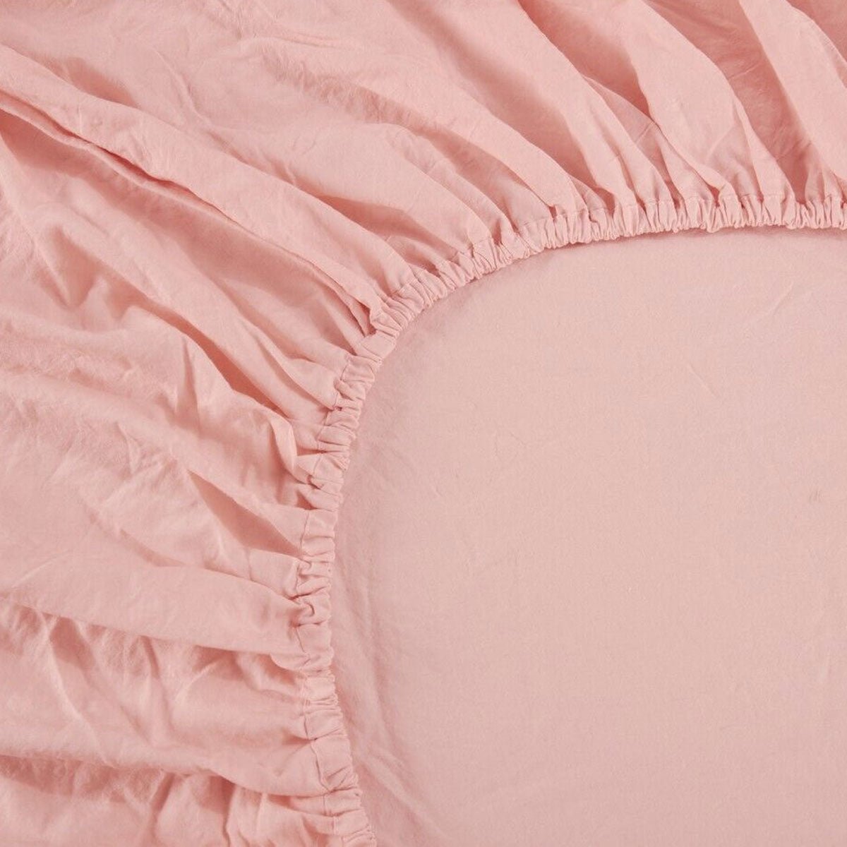 Ramesses 1000TC Linen Bamboo Fitted Sheet Combo Set Dusty Pink Double - NuSea