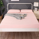 Ramesses 1000TC Linen Bamboo Fitted Sheet Combo Set Dusty Pink Single - NuSea